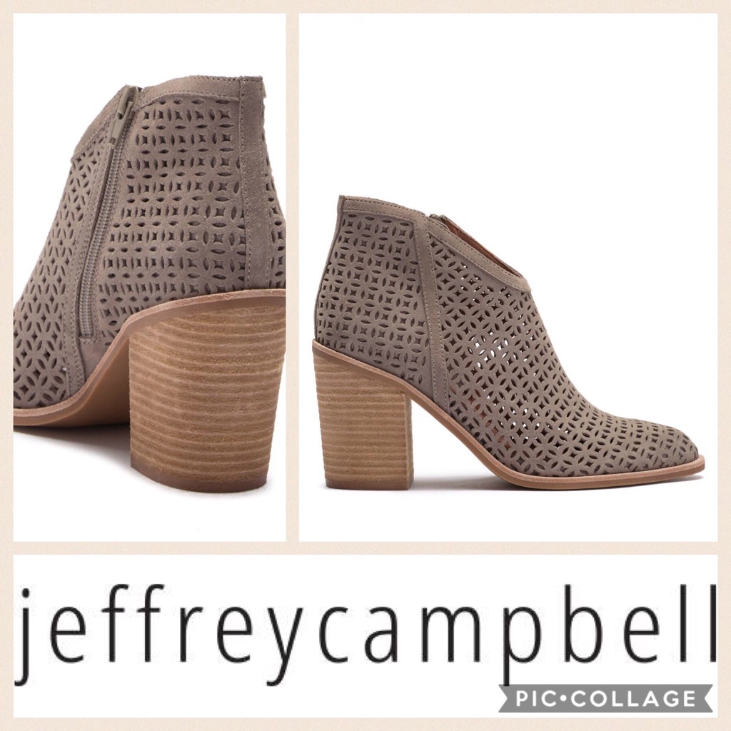 Jeffrey Campbell Medera Cutout Ankle Boots {Taupe}